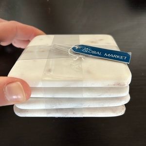 NWT Global Market Marble Coasters